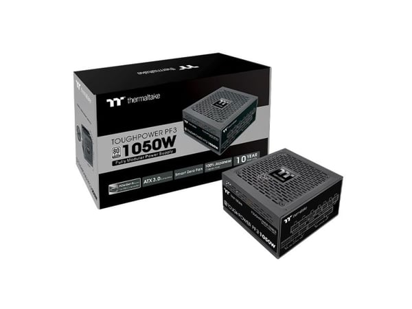 Thermaltake Toughpower PF3 - TT Premium Edition - strømforsyning (intern) - ATX12V 3.0 - 80 PLUS Titanium - AC 100-240 V - 1050 watt - aktiv PFC - ...
