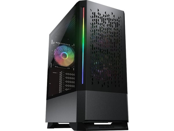 COUGAR Gaming MX430 Air RGB, Midi Tower, PC, Svart, ATX, micro ATX, Mini-ITX, Spela, HDD, Energiljus