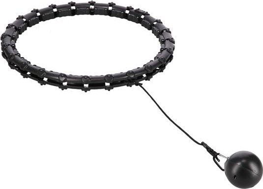 HMS HHW02 Hula Hop Black punnerruksilla ja painoilla varustettuna