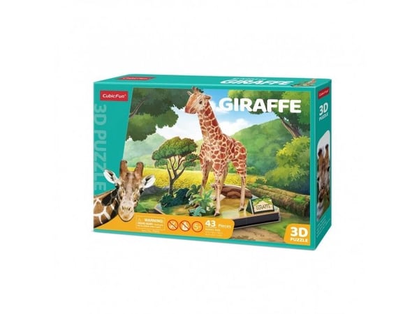 Cubic Fun CUBIC FUN PUSSEL 3D GIRAFFE DYR.