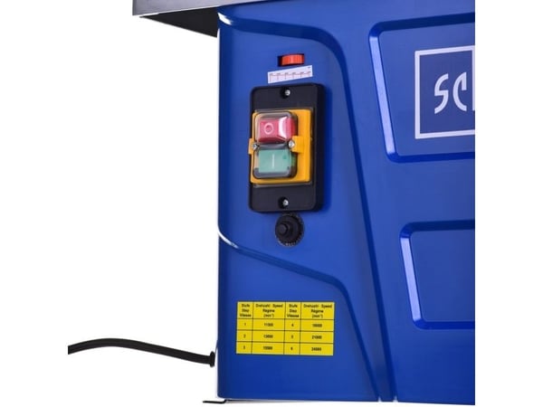 Scheppach HF50, 1,2 cm, 24000 rpm, Sort, Blå, Sølv, Strøm, 1500 W, 230-240 V