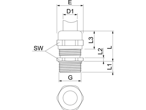 OBO Bettermann V-TEC VM LM20 MS 2086123 Kaapeliläpivienti Metalli 1 kpl