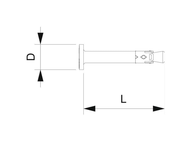 Spikeranker N-K 6-5-10/44 6x44 mm galvanisert (3498390)