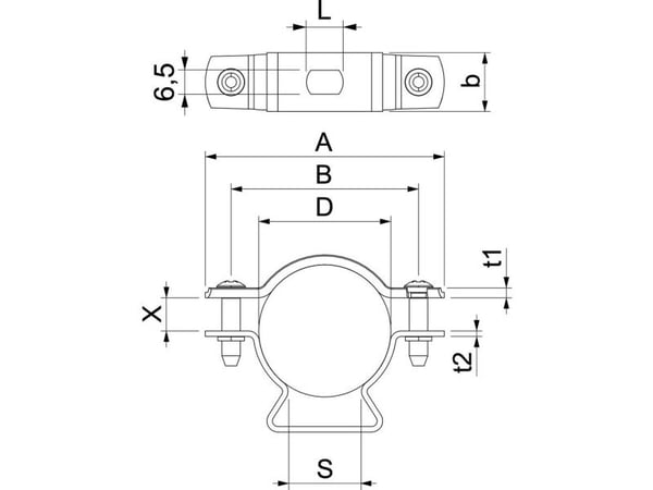 OBO Bettermann 1362826 Spacer klämmor 20 st