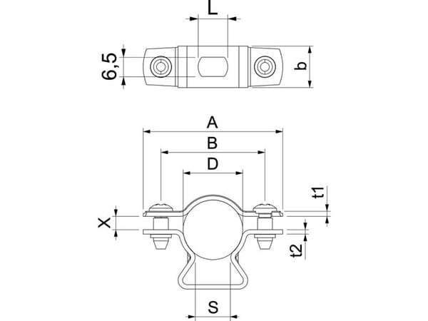 Obo Bettermann =, Stål, Stål, 8 mm, 1,5 mm
