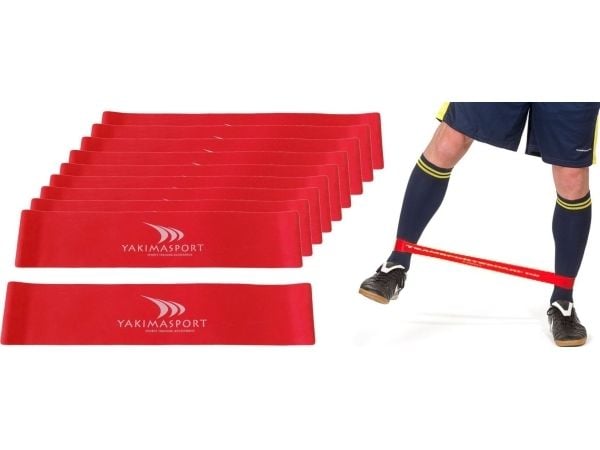 YakimaSport treningsstrikk - sett med 20 strikker RØD middels motstand