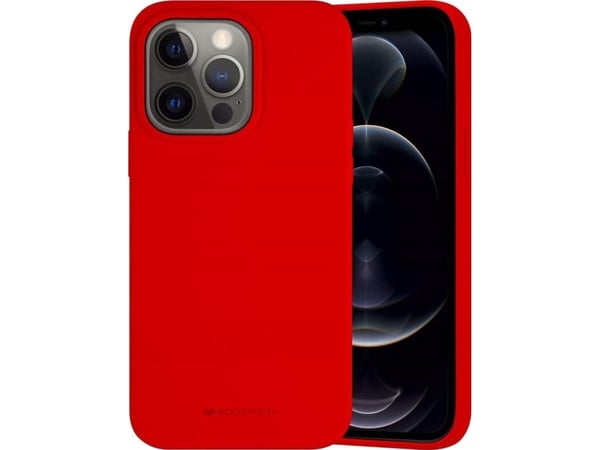 Deklas Mercury silikondeksel til Apple iPhone 14 Pro, rød