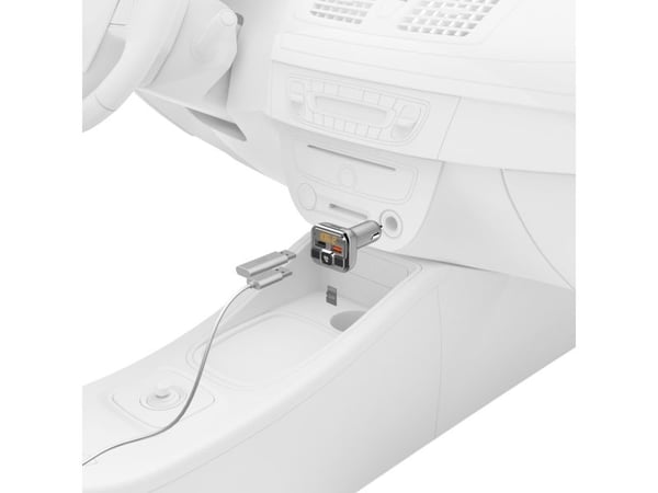 Hama - Bluetooth håndfri / FM-sender / lader for mobiltelefon, nettbrett - sølv