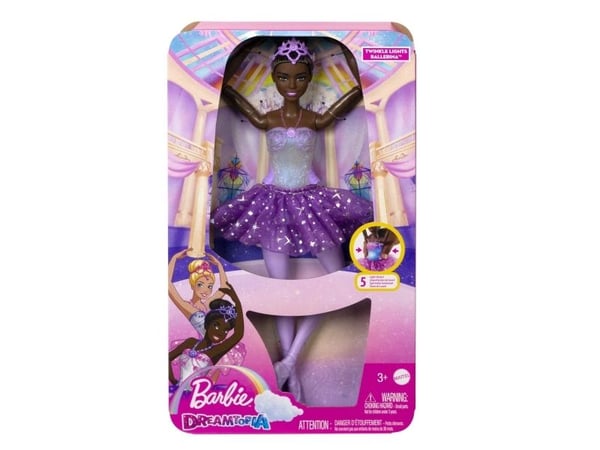 Barbie Mattel ballettdanser med magiske lys brunette HLC26