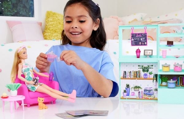 Barbie-dukke Mattel Relax på kaféen sett + dukke HKT94