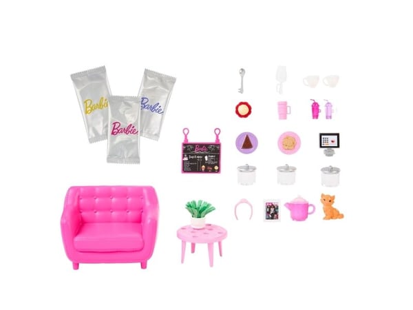 Barbie-dukke Mattel Relax på kaféen sett + dukke HKT94