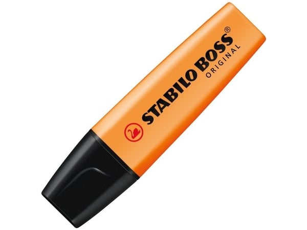STABILO BOSS ORIGINAL, 1 stykker, Oransje, Meisel tupp, Oransje, Rektangel, 2 mm