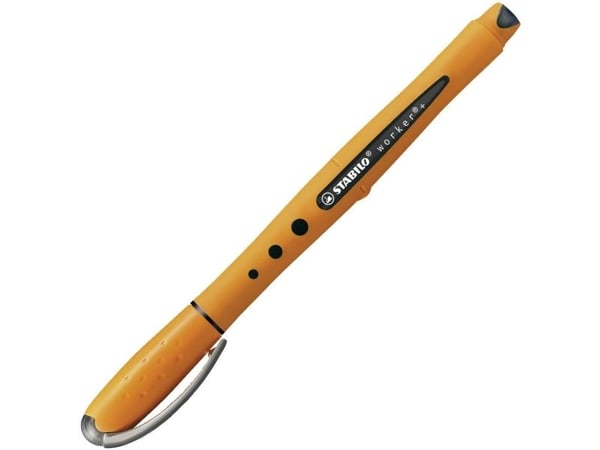 STABILO worker+ medium, Stiftpenna, Svart, Orange, Svart, 0,5 mm, Medium, Ambidextrous