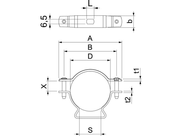 Obo Bettermann =, Stål, Stål, 8 mm, 1,5 mm