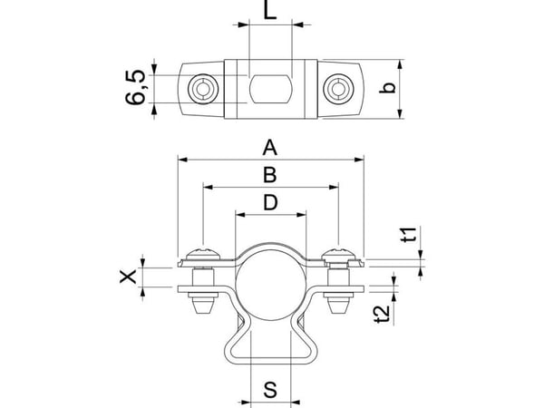 Obo Bettermann =, Stål, Stål, 8 mm, 1,5 mm