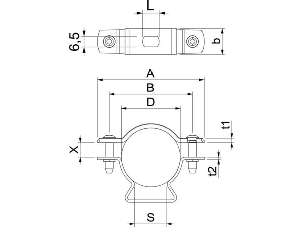 OBO Afstandsbøjler varmgalvaniseret, DIN EN ISO 1461 30-36mm - (20 stk.)