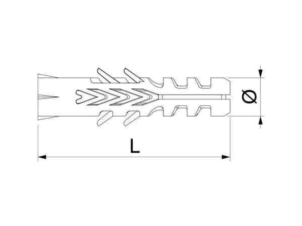 Plug uden krave 12x60mm - (25 stk.)