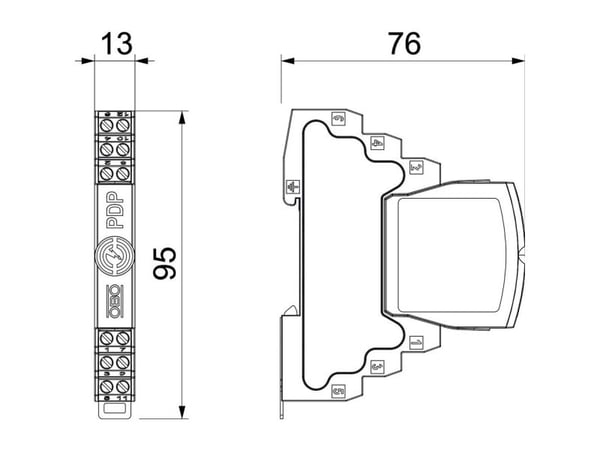 Uttag-/dataskydd 2P inf. 24V