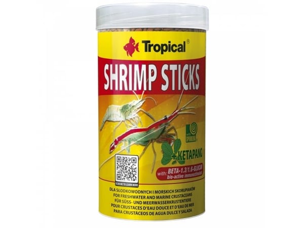 Tropical Shrimp Sticks, Tørr rekemat, Granulat, Ferskvannsreke, 100 ml, 55 g