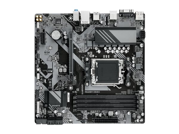 Gigabyte A620M DS3H - 1.0 - hovedkort - micro ATX - Socket AM5 - AMD A620 Chipset - USB 3.2 Gen 1, USB-C 3.2 Gen 1 - Gigabit LAN - innbygd grafikk ...