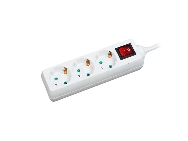 LogiLink LPS206, 1,4 m, Tyyppi F, IP20, Valkoinen, 3 AC-pistorasia(a), 250 V