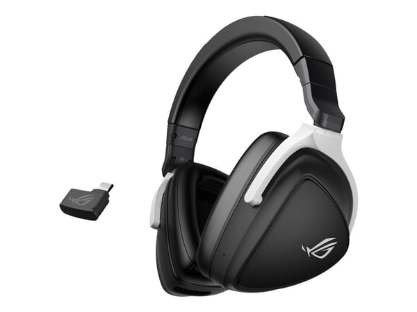 ASUS ROG Delta S Wireless - Hodesett - full størrelse - Bluetooth / 2,4 GHz radiofrekvens - trådløs - svart