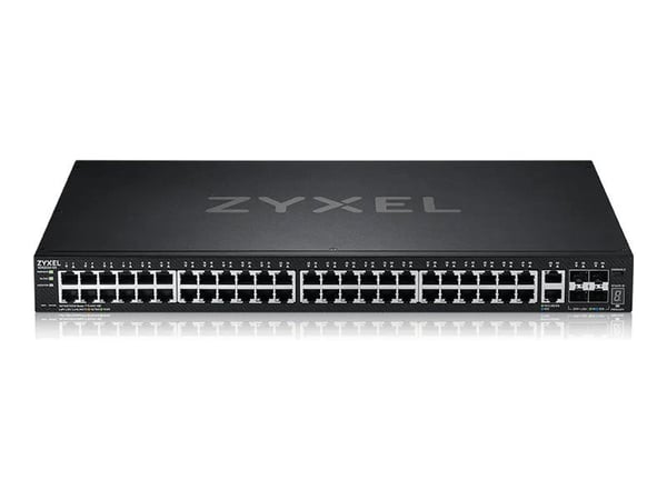 Zyxel XGS2220 Series XGS2220-54 - kytkin - L3 Access, NebulaFLEX Cloud - Hallittu - 48 x Gigabit Ethernet + 6 x 10 Gigabit (uplink) - työpöytä, tel...