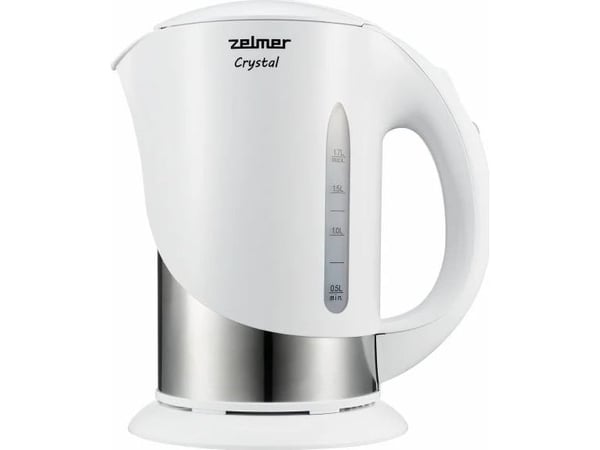 Zelmer ZCK7630W, 1,7 l, 1850 W, Silver, Vit, Plast, Vattennivå indikator, Filtrering