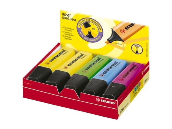 STABILO BOSS Original, 10 styck, Multi, Multi, Plast
