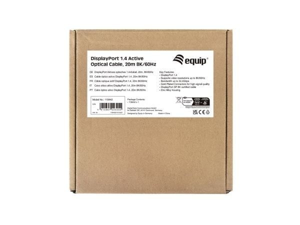 Utstyr DisplayPort 1.4 St/St 20m 8K/60Hz komp.HDCP schwarz (119442)
