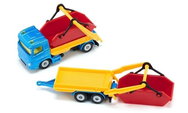 Siku Truck W Skip And Trailer