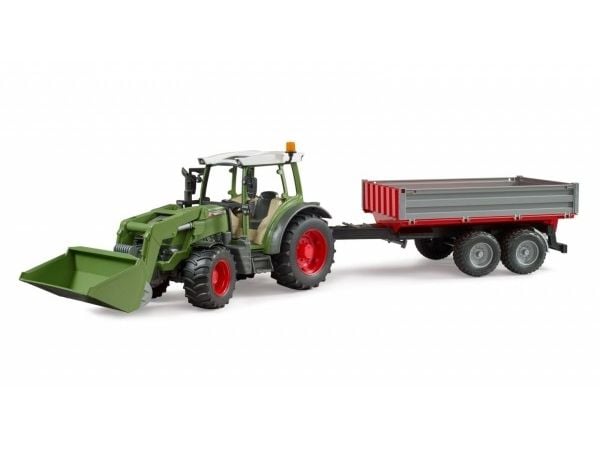 Fendt Vario 211 med frontlaster og sidevegghenger, modellkjøretøy