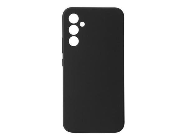 eSTUFF Madrid - Baksidedeksel for mobiltelefon - silk-touch - silikon - svart - for Samsung Galaxy A54