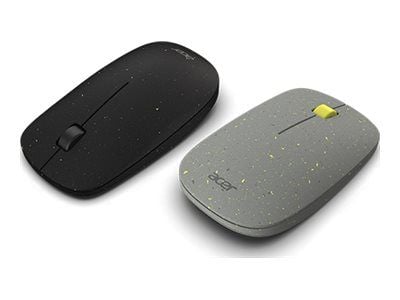 Acer Vero Macaron AMR020 - Mus - høyre- og venstrehåndet - optisk - 3 knapper - trådløs - 2.4 GHz - grå - løsvekt - for Acer PM161; Chromebox Mini ...