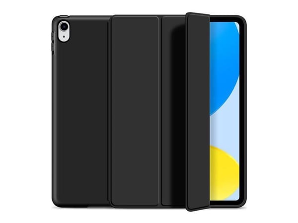 eSTUFF Denver - Vikbart fodral för surfplatta - polyuretan, mjuk termoplastisk polyuretan (TPU) - svart - för Apple 10.9-inch iPad (10:e generation)