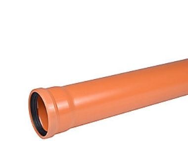 Wavin 110 x 3000 mm PVC-avloppsrör m/muff, klass N SN4, EN 13476