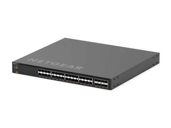 NETGEAR M4350 Series M4350-32F8V - Switch - L3 - Styrt - 32 x 10 Gigabit SFP+ + 8 x 25 Gigabit SFP28 - front til bakside-luftflyt - rackmonterbar