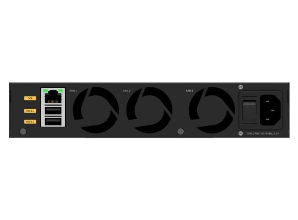 NETGEAR M4350 Series M4350-8X8F - Switch - L3 - Styrt - 8 x 10/100/1000/2.5G/5G/10GBase-T + 8 x 1 Gigabit / 10 Gigabit SFP+ - front til bakside-luf...