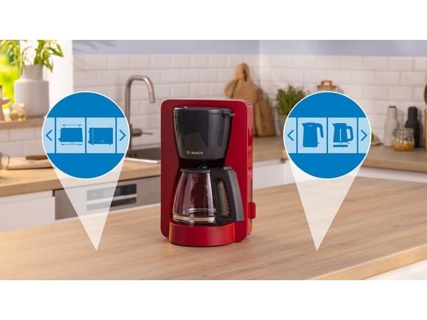 Bosch MyMoment TKA3M134 - Kaffemaskin - 10 kopper - rød