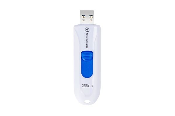 Transcend JetFlash 790 - USB-flashstasjon - 256 GB - USB 3.1 Gen 1 - hvit