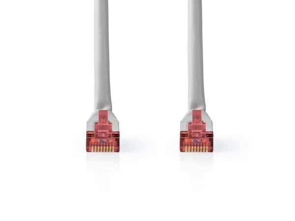 Nedis Cat 6 kabel | RJ45-kontakt | RJ45-kontakt | S/FTP | 15,0 meter | runde | pvc | Grå | henger