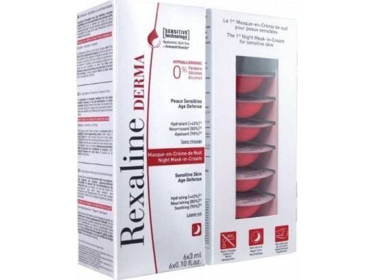 Rexaline Rexaline Derma Night Mask-in-Cream Ansiktsmaske 6x3ml