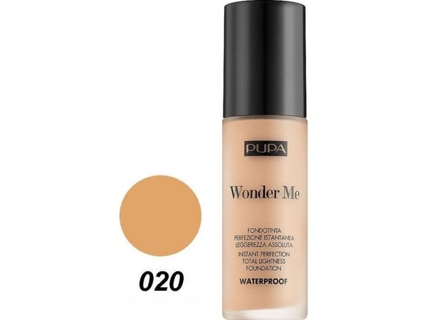 Pupa Wonder Me Liquid Waterproof Foundation 020 Light Beige Warm