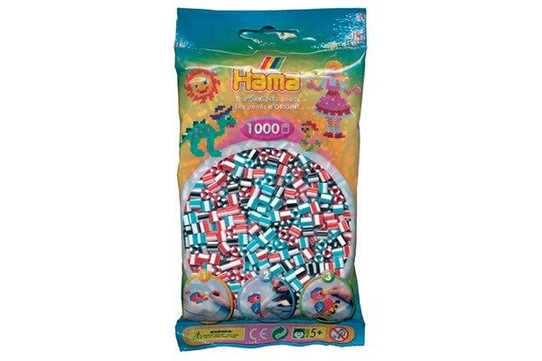 Hama midi perler 1000 stk stripet mix 91