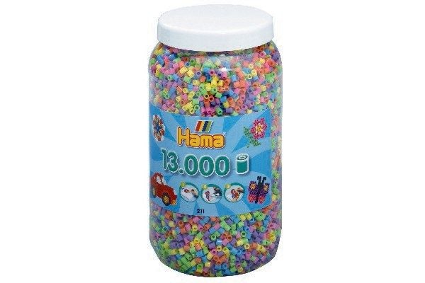 Hama midi perler 13000 stk pastell mix