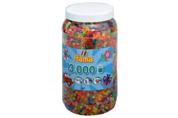 Hama midi perler 13000 stk neon mix