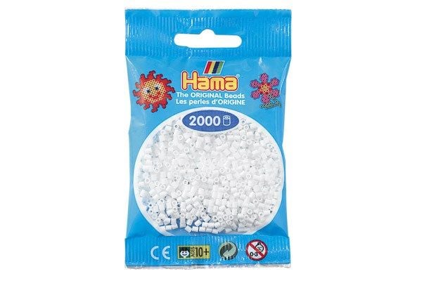 Hama mini perler 2000 stk hvit