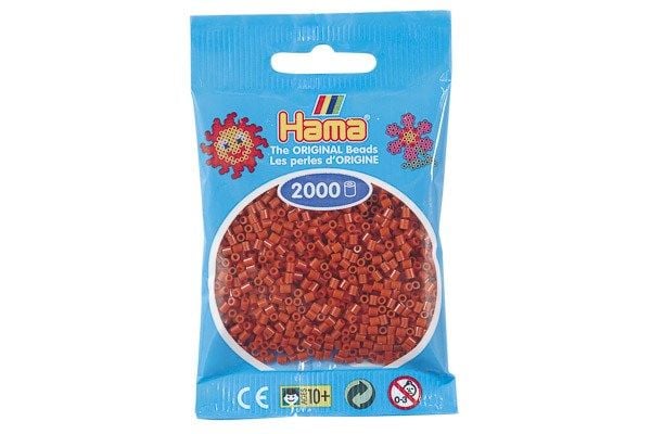 Hama mini perler 2000 stk rødbrun
