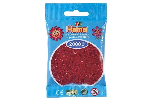 Hama minipärlor 2000 st. mörkröda