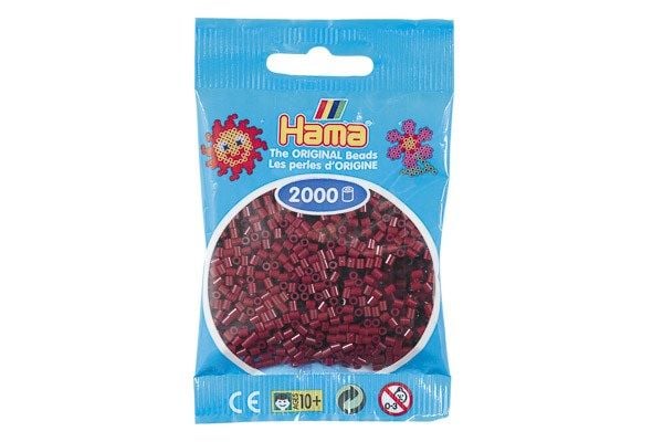 Hama mini perler 2000 stk. viininpunainen